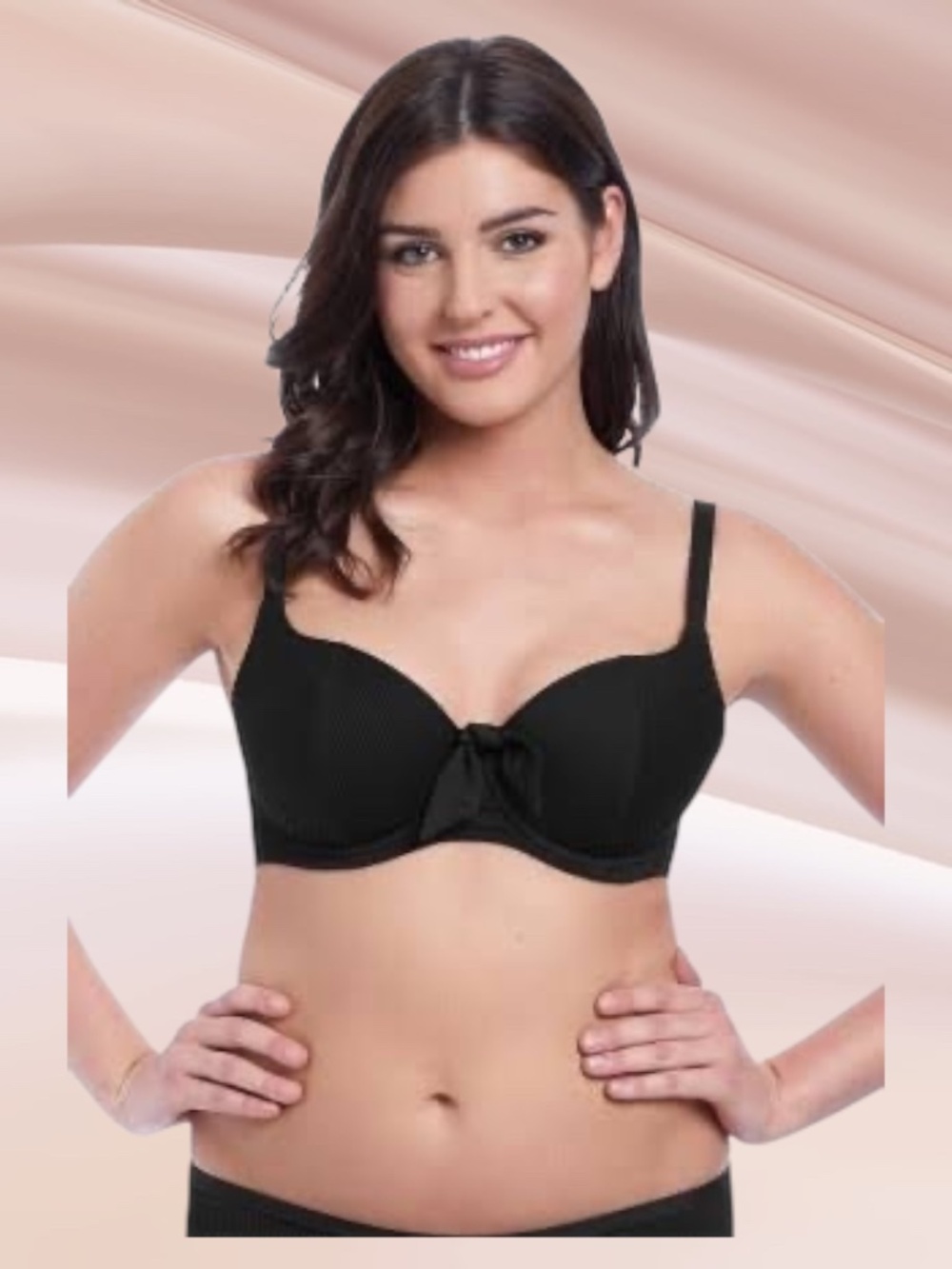 FREYA Nouveau AS6700 Black Bikini Top 32DDD (E) Lightly Lined. NWOT